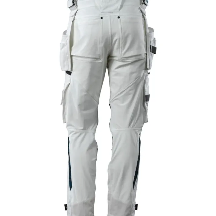 Mascot Advanced håndværkerbukser med stretch, hvid, str. 82C45