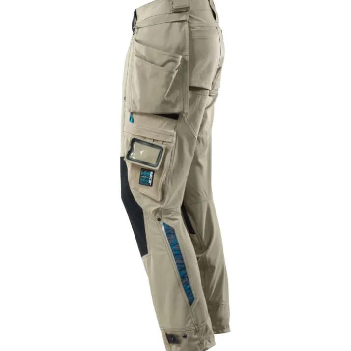 Mascot Advanced håndværkerbukser med stretch, khaki, str. 82C62