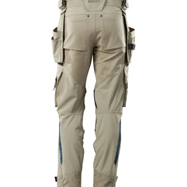 Mascot Advanced håndværkerbukser med stretch, khaki, str. 82C62