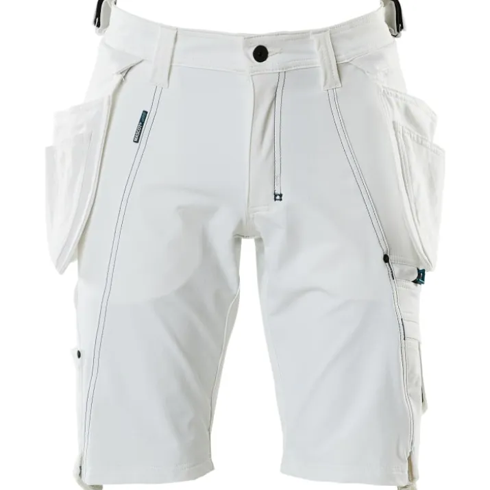 Mascot Advanced håndværkershorts med stretch, hvid, str. C43