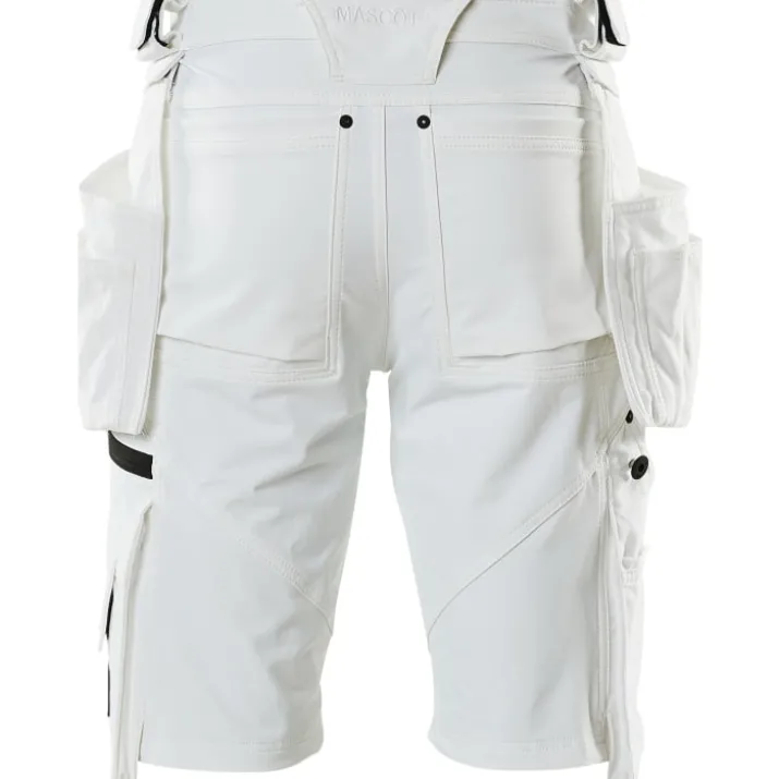 Mascot Advanced håndværkershorts med stretch, hvid, str. C43
