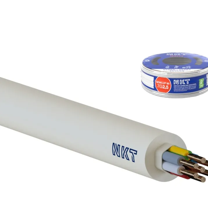 50 meter NKT Noiklx installationskabel, 7G2,5 mm², 50 meter