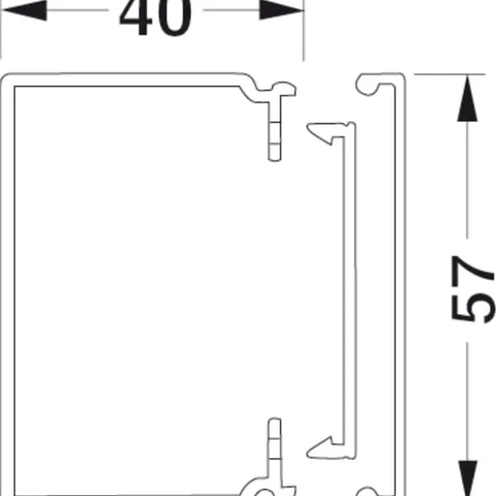 2 meter Tehalit kabelkanal 40060