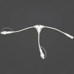 MK Quickfix t-fordeler, 230V, 2 udgange, hvid