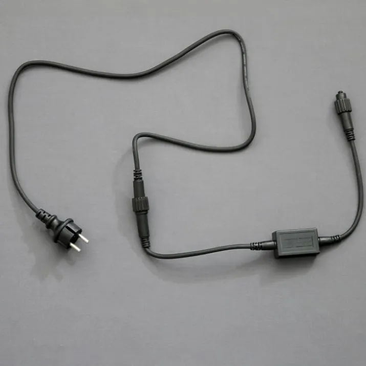 MK Quickfix tilslutningskabel, 230V, max 480W, 1,5 meter, sort
