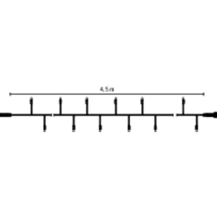 MK String Lite LED lyskæde, 90 koldhvid, 230V, 4,5 meter, sort