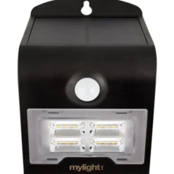 Mylight væglampe med sensor & solcelle, 2W