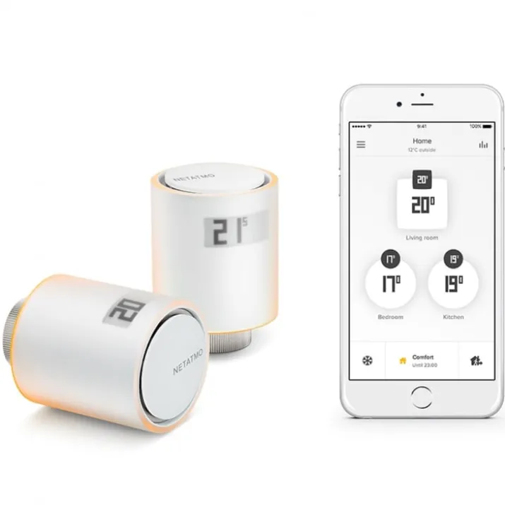 Netatmo smart radiatortermostat startpakke, 2 stk.