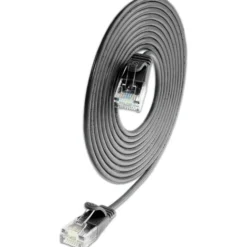 Net-com patchkabler U/UFTP kat.6 0,5 meter, Ø3,8 mm, sort