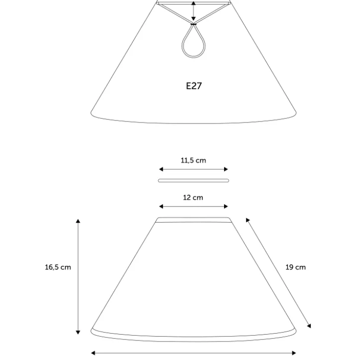 Nielsen Light Emma Casa lampeskærm, sort, H16,5 cm