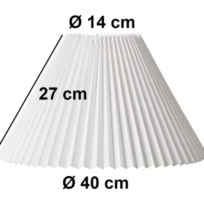 Nielsen Light Emma Hacienda Plisse lampeskærm, hvid, H24,5 cm