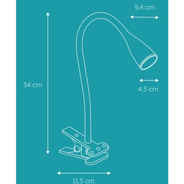 Nielsen Light Eye klemmelampe, sort