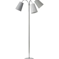 Nielsen Light Salsa gulvlampe, krom med grå nuancer skærme