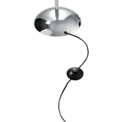 Nielsen Light Salsa gulvlampe, krom med rød, gul & grøn skærm
