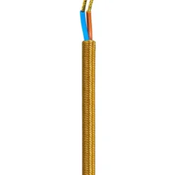 Nielsen Light stofledning, 2x0,75 mm², 4 meter, guld