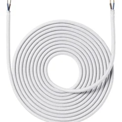 Nielsen Light stofledning, 2x0,75 mm², 4 meter, hvid