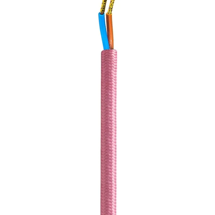 Nielsen Light stofledning, 2x0,75 mm², 4 meter, lyserød