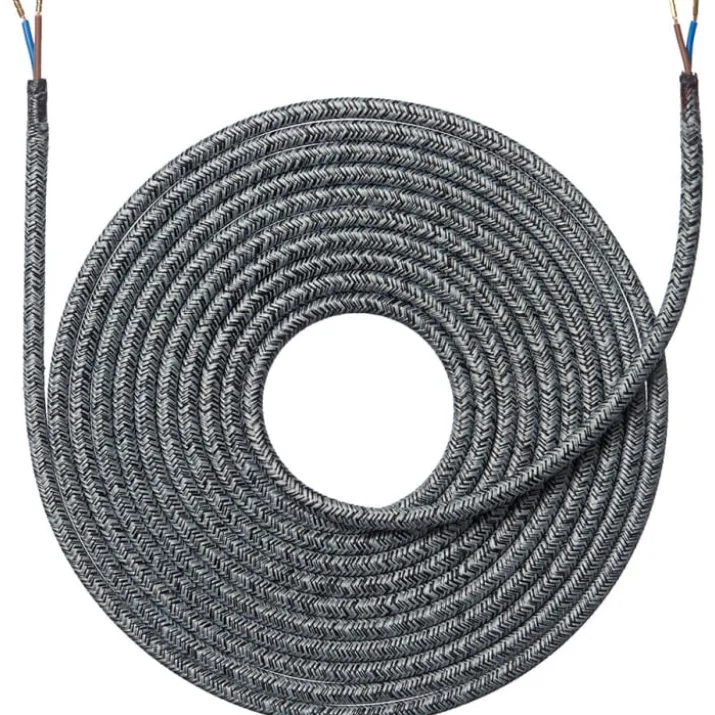 Nielsen Light stofledning, 2x0,75 mm², 4 meter, meleret grå