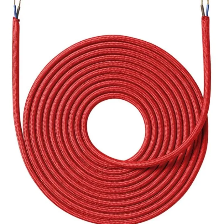 Nielsen Light stofledning, 2x0,75 mm², 4 meter, rød