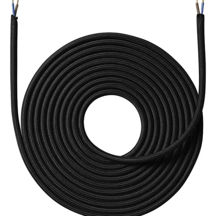 Nielsen Light stofledning, 2x0,75 mm², 4 meter, sort