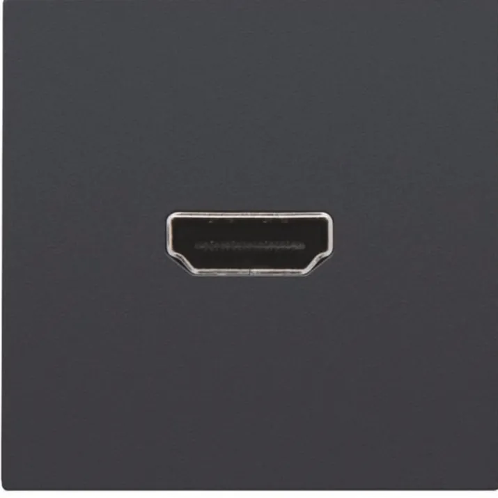 Niko HDMI udtag connector for stikmontering, antrasit