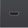 Niko HDMI udtag med terminaler for ledningsmontering, antrasit
