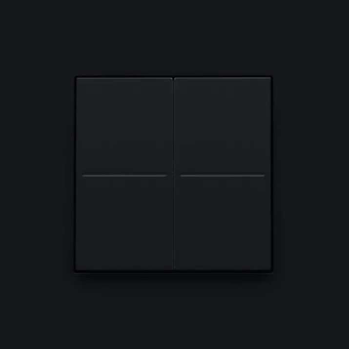 Niko Pure kontakt/lysdæmper til Philips Hue, sort stål
