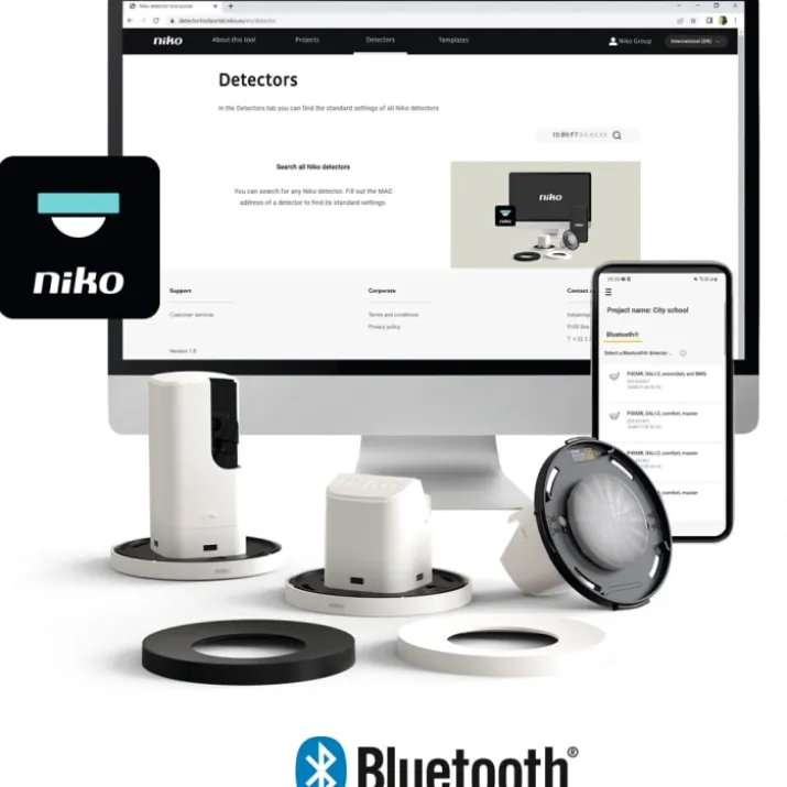 Niko tilstedeværelsessensor, planforsænket, 360°, 13 meter