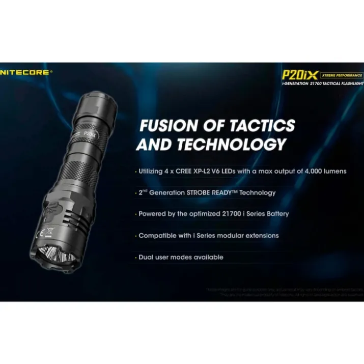 Nitecore P20IX genopladelig lommelygte