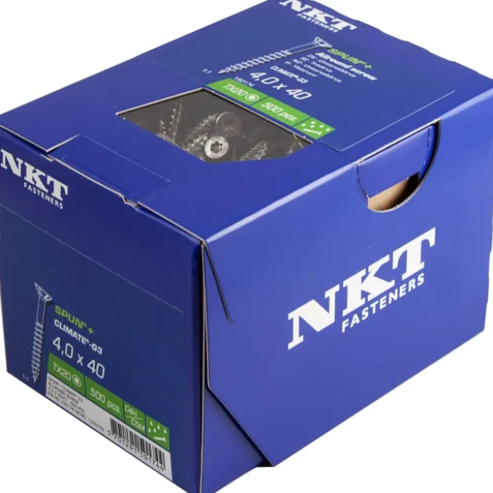 NKT Climate G3 spunskrue, med undersænket hoved, 4,0x40 mm, 500 stk