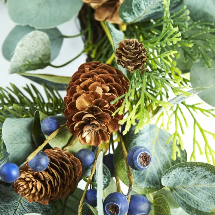 Nordic Winter julekrans med blåbær