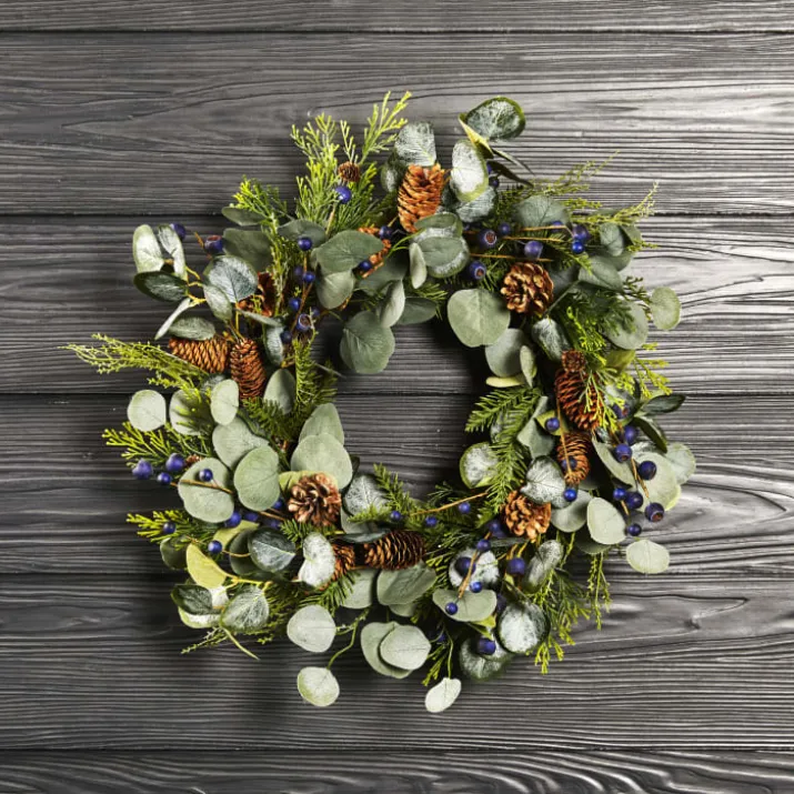 Nordic Winter julekrans med blåbær