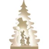 Nordic Winter julesilhuet med snemand & lys