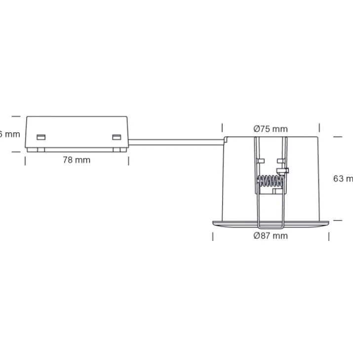 Nordtronic Fast Install ECO indbygningsspot, børstet aluminium, 10-pak