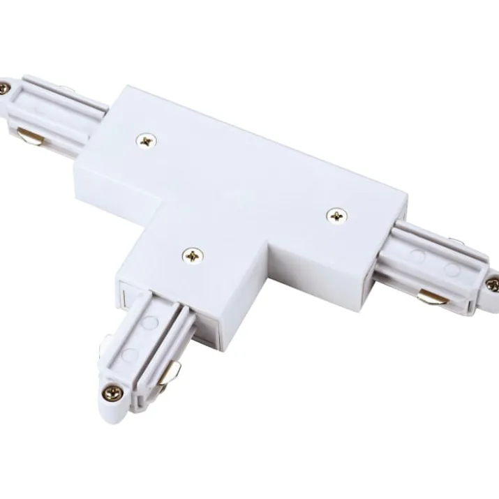 Nordtronic 1F T-samlestykke, højre jord, hvid