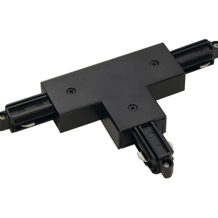 Nordtronic 1F T-samlestykke, venstre jord, sort