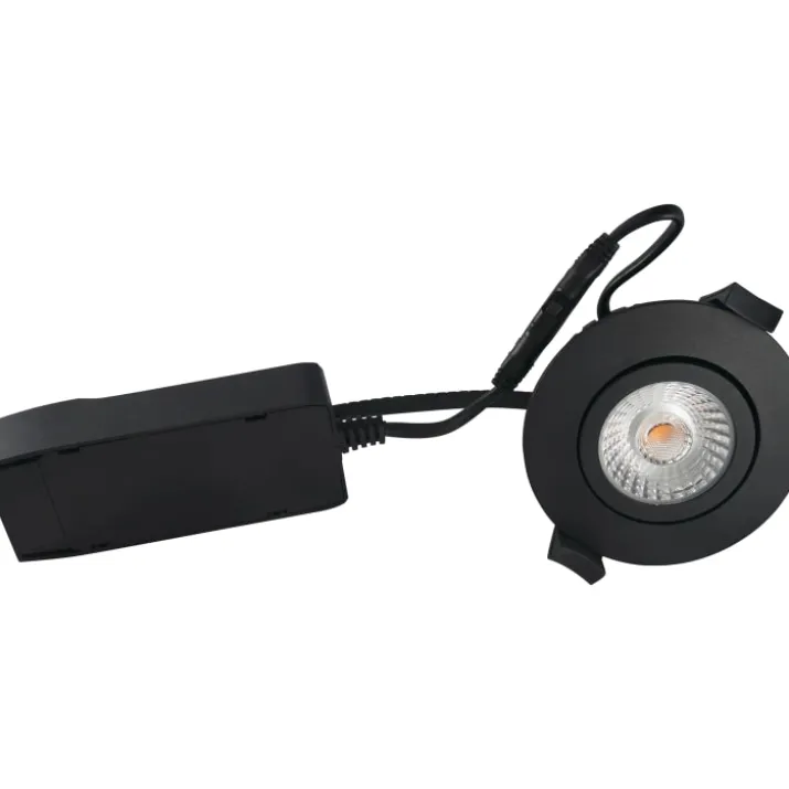 Nordtronic Low Profile ECO indbygningsspot, mat sort, 2700K