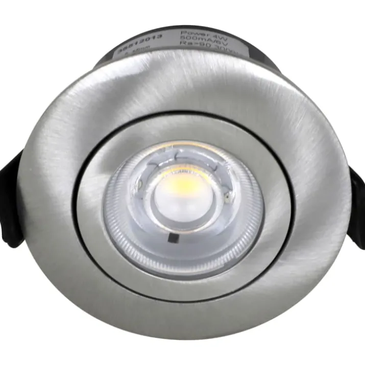 Nordtronic Low Profile Flexible indbygningsspot, driver, Ø5,5 cm, børstet alu, 2700K