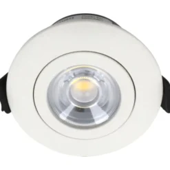 Nordtronic Low Profile Flexible indbygningsspot, driver, Ø5,5 cm, hvid, 3000K