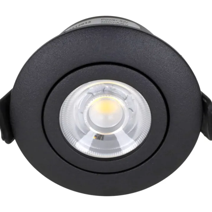 Nordtronic Low Profile Flexible indbygningsspot, driver, Ø5,5 cm, sort, 3000K