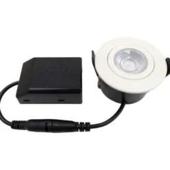 Nordtronic Low Profile Flexible indbygningsspot, Ø5,5 cm, hvid, 4000K