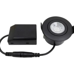 Nordtronic Low Profile Flexible indbygningsspot, Ø5,5 cm, sort, 3000K