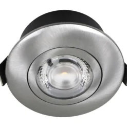 Nordtronic Low Profile Flexible indbygningsspot, Ø7,5 cm, børstet alu, 2700K
