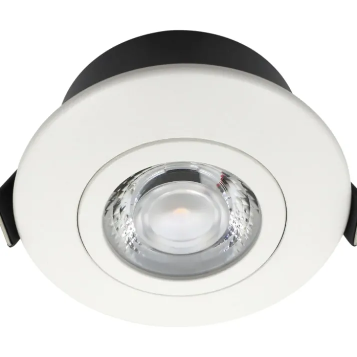 Nordtronic Low Profile Flexible indbygningsspot, Ø7,5 cm, hvid, 2700K