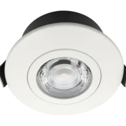 Nordtronic Low Profile Flexible indbygningsspot, Ø7,5 cm, hvid, 3000K