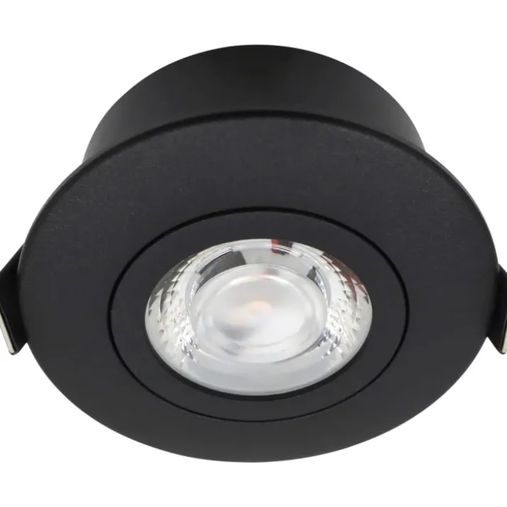 Nordtronic Low Profile Flexible indbygningsspot, Ø7,5 cm, sort, 4000K
