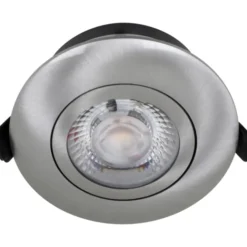 Nordtronic Low Profile Flexible indbygningsspot, Ø8,3 cm, DTW, børstet alu