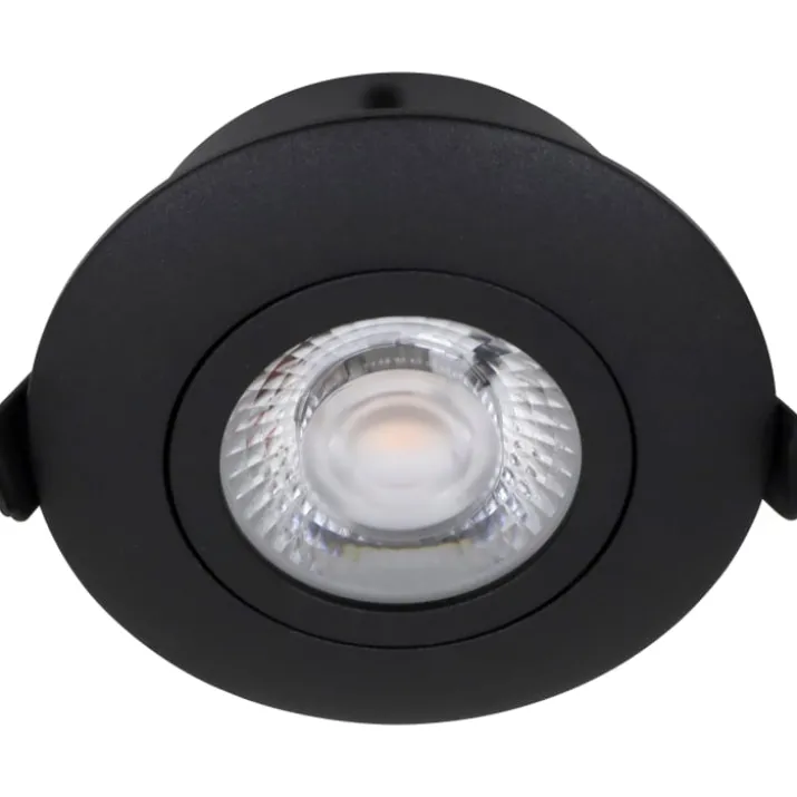 Nordtronic Low Profile Flexible indbygningsspot, Ø8,3 cm, DTW, sort
