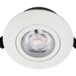 Nordtronic Low Profile Flexible indbygningsspot, Ø8,3 cm, hvid, 2700K