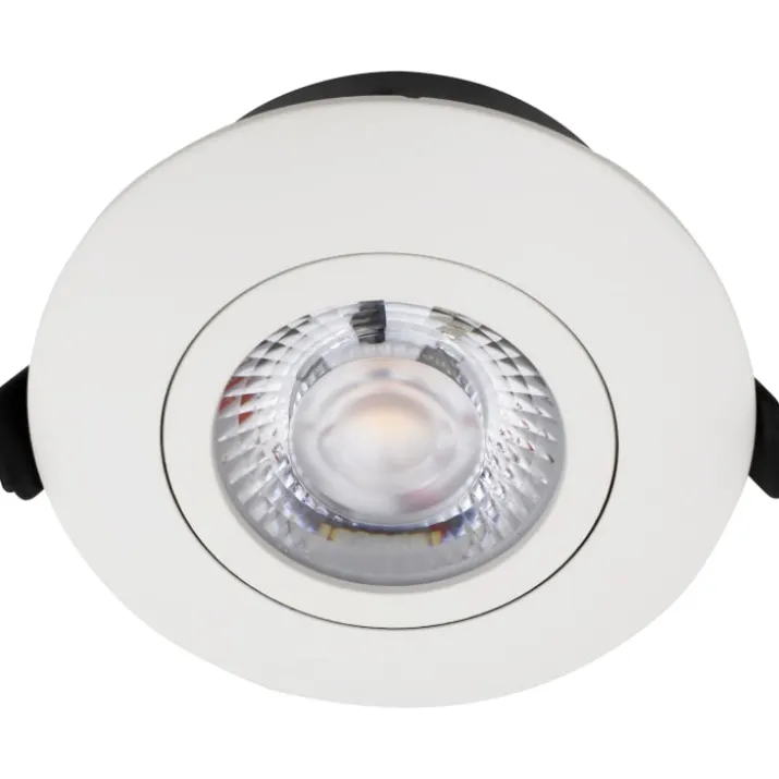 Nordtronic Low Profile Flexible indbygningsspot, Ø8,3 cm, hvid, 4000K